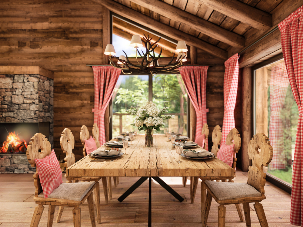 meubles en bois rustique chalet
